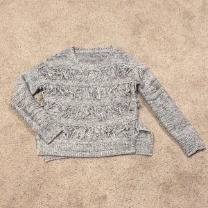 Gray Cable Knit Sweater